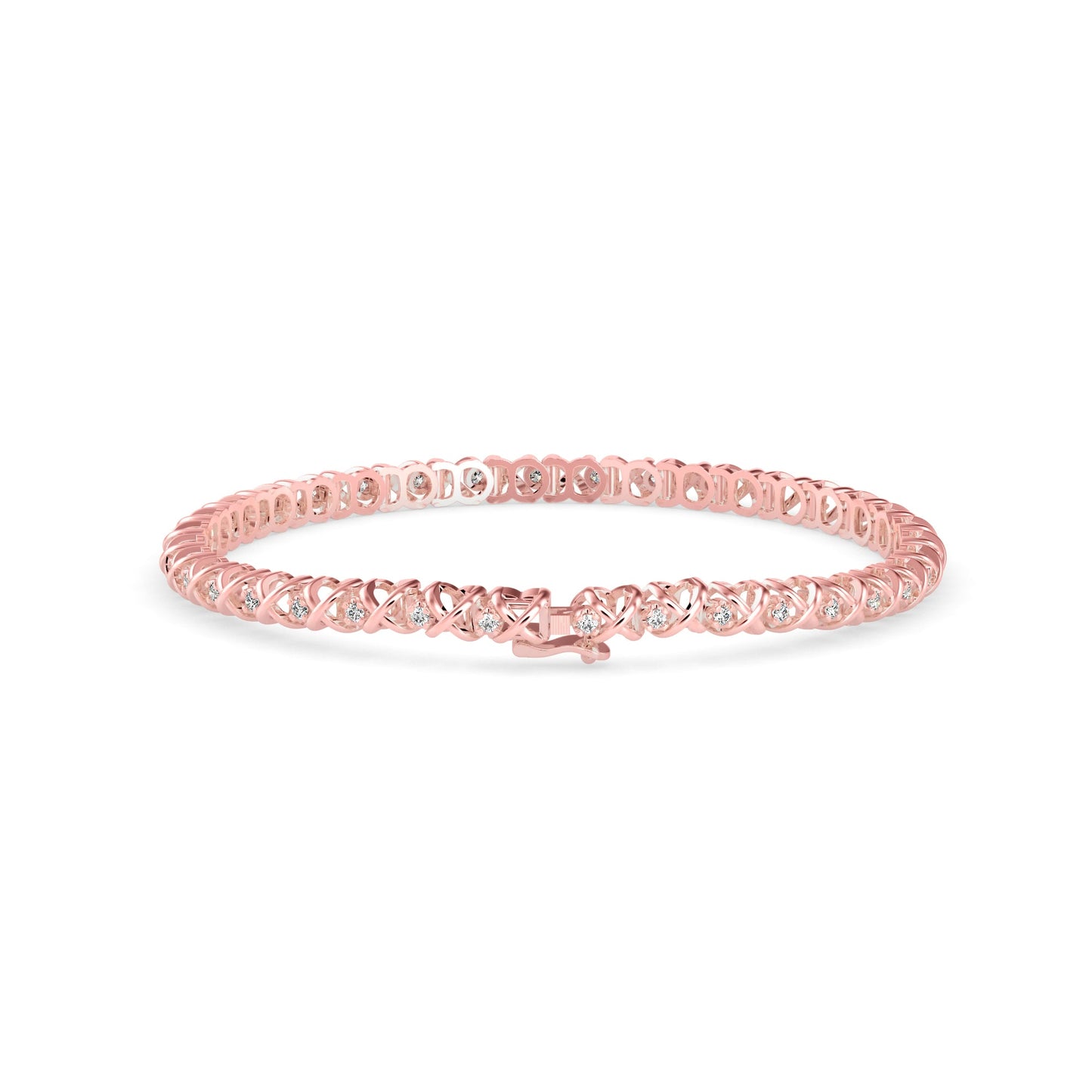 Majesty Diamond Tennis Bracelet Rose Gold