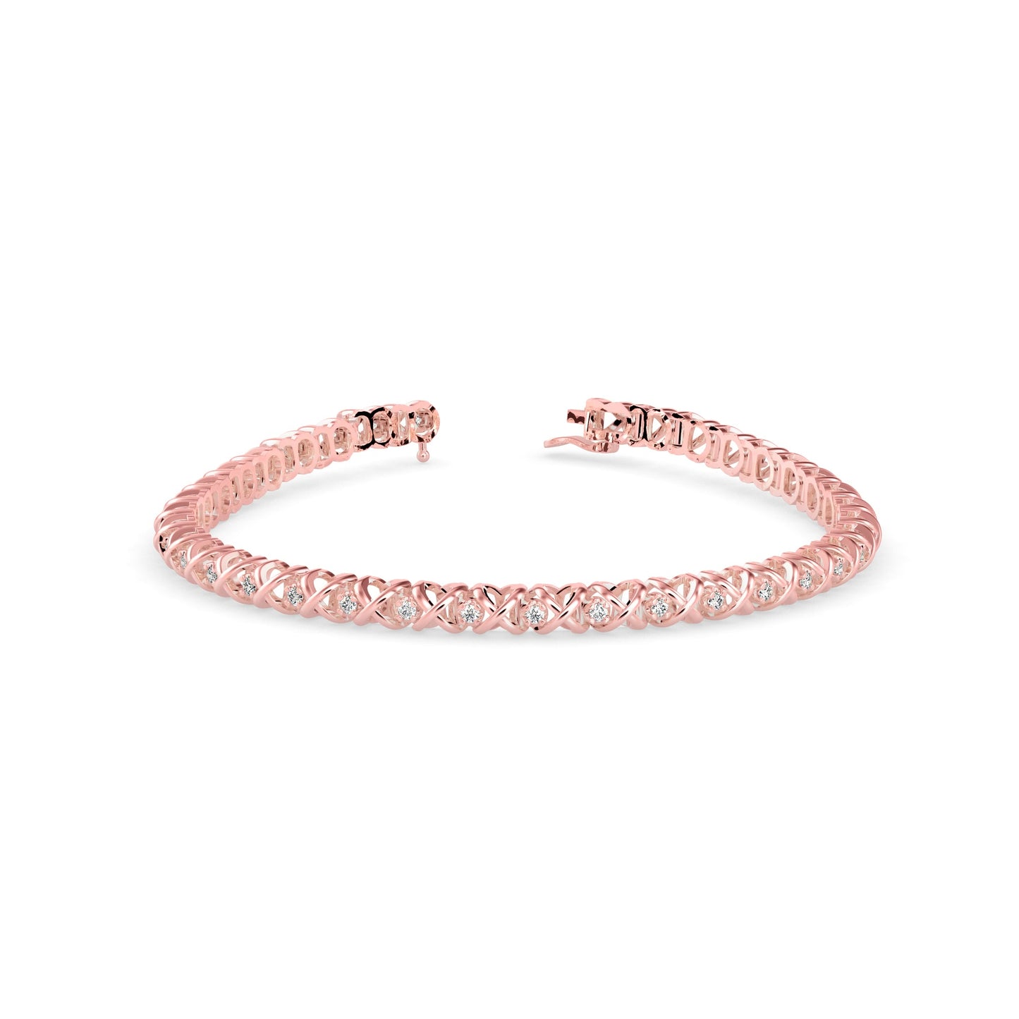 Majesty Diamond Tennis Bracelet Rose Gold