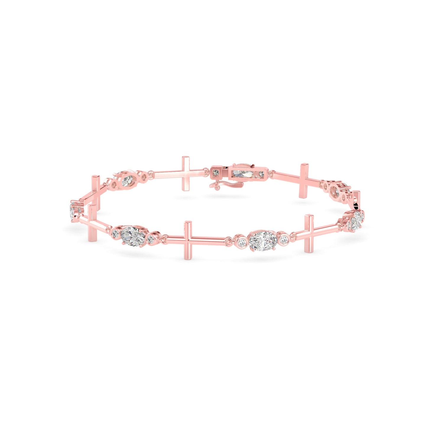 Divine Diamond Tennis Bracelet Rose Gold