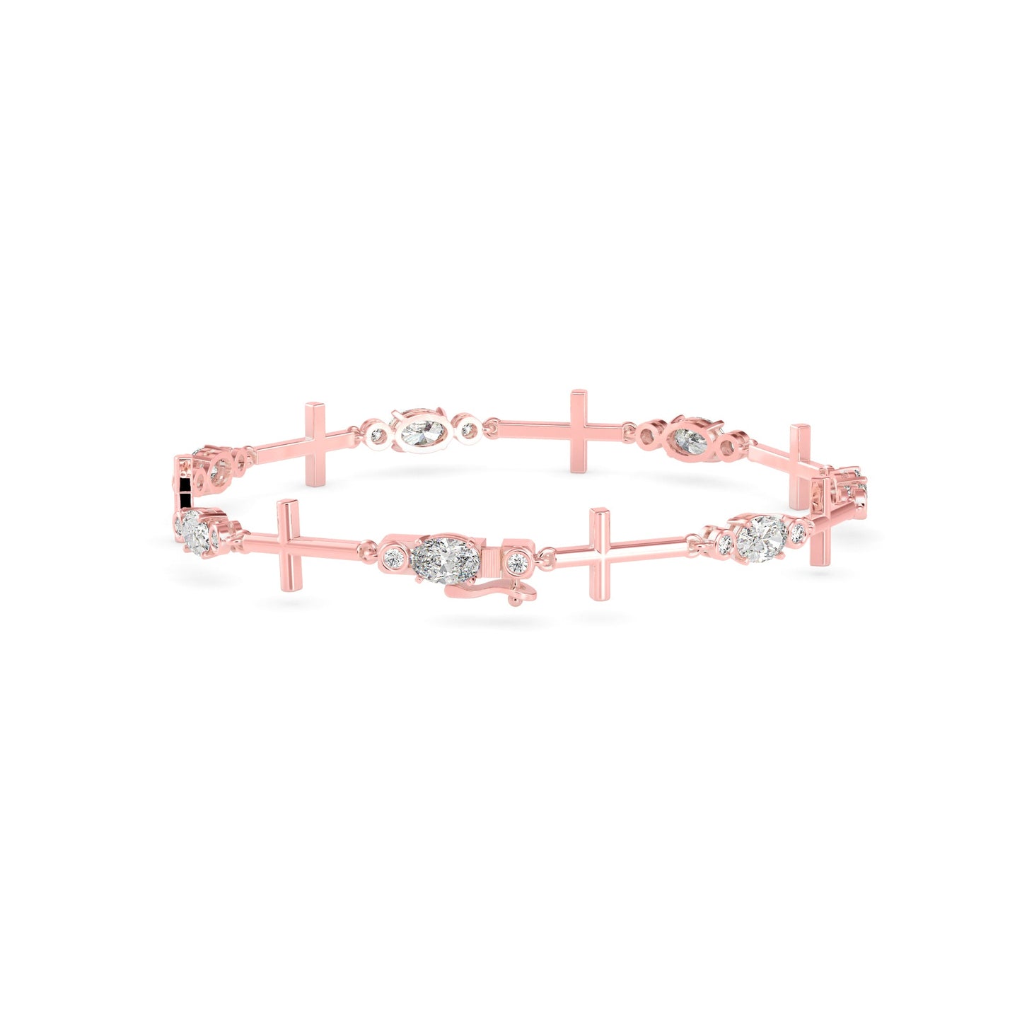Divine Diamond Tennis Bracelet Rose Gold