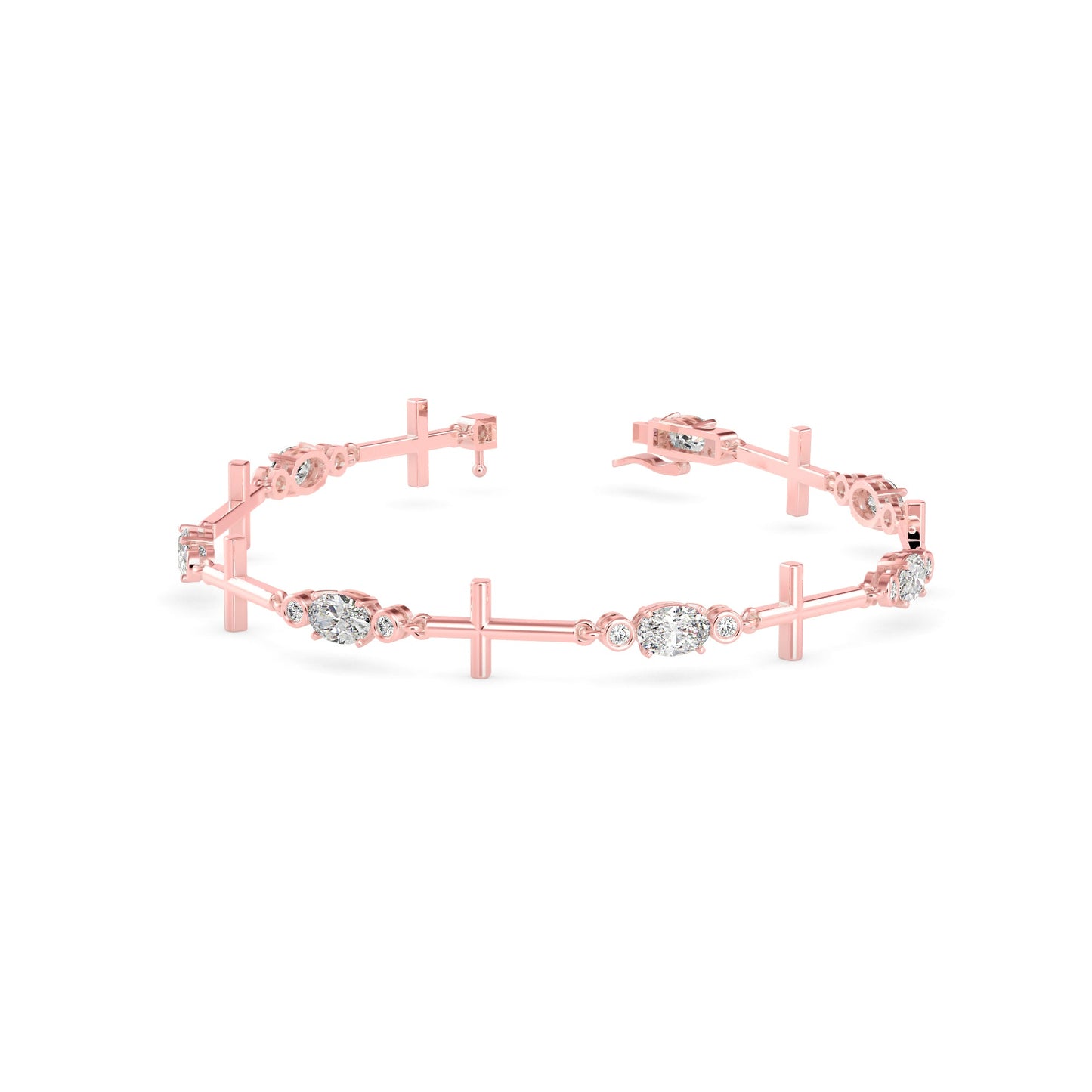 Divine Diamond Tennis Bracelet Rose Gold
