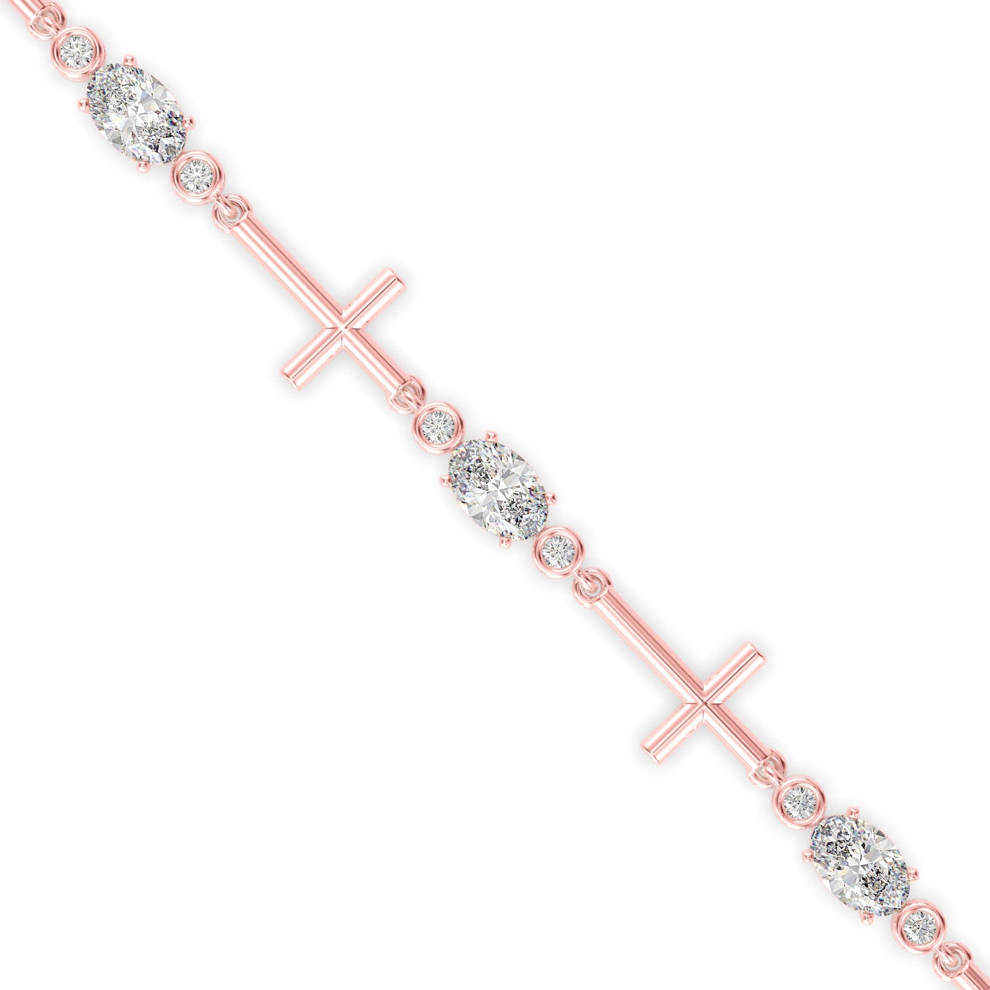 Divine Diamond Tennis Bracelet Rose Gold