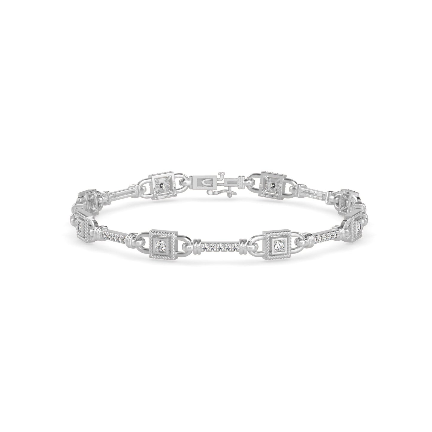 Heavenly Tennis Diamond Bracelet White Gold