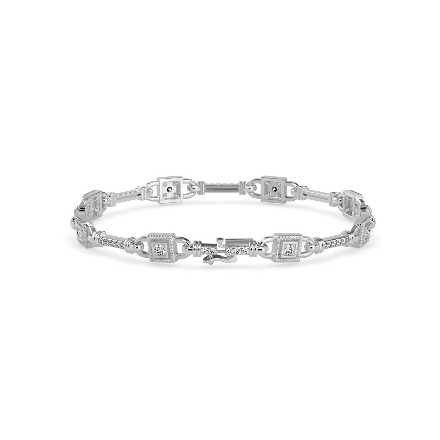 Heavenly Tennis Diamond Bracelet White Gold