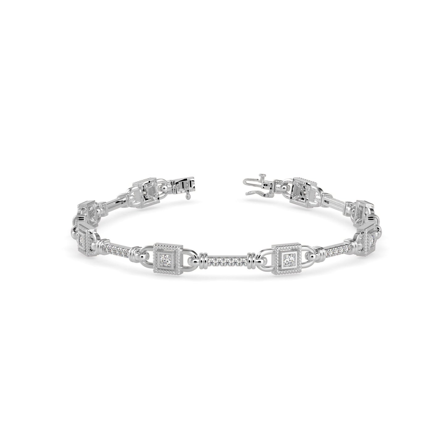 Heavenly Tennis Diamond Bracelet White Gold