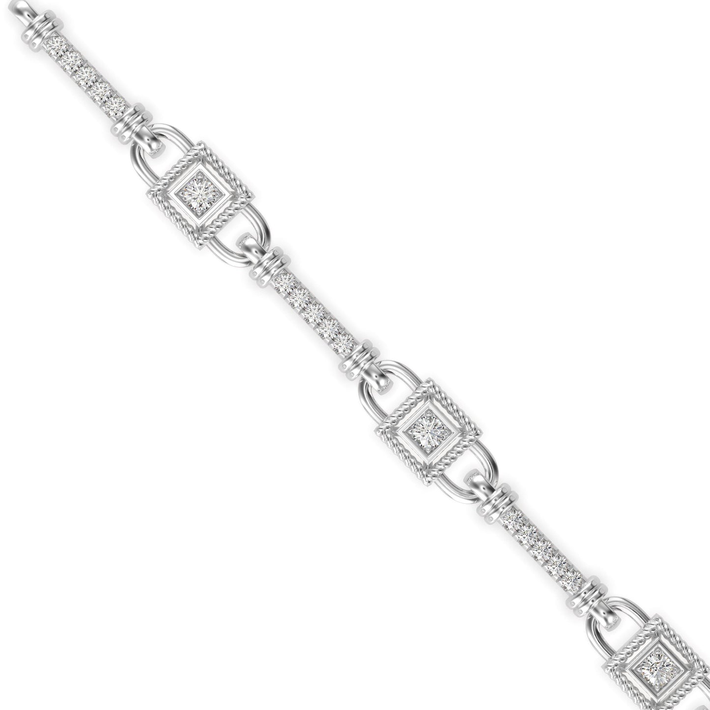 Heavenly Tennis Diamond Bracelet White Gold