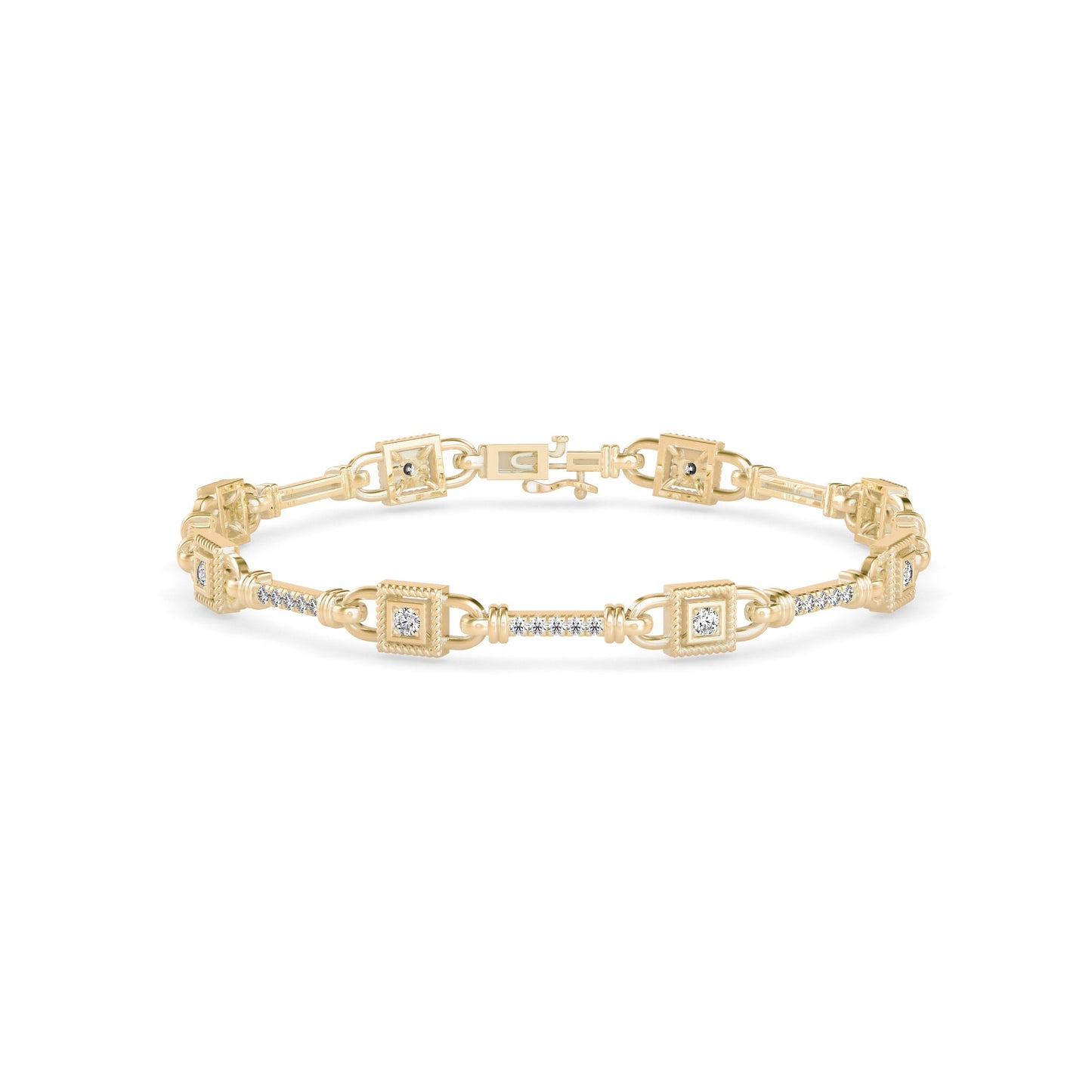 Heavenly Tennis Diamond Bracelet Yellow Gold
