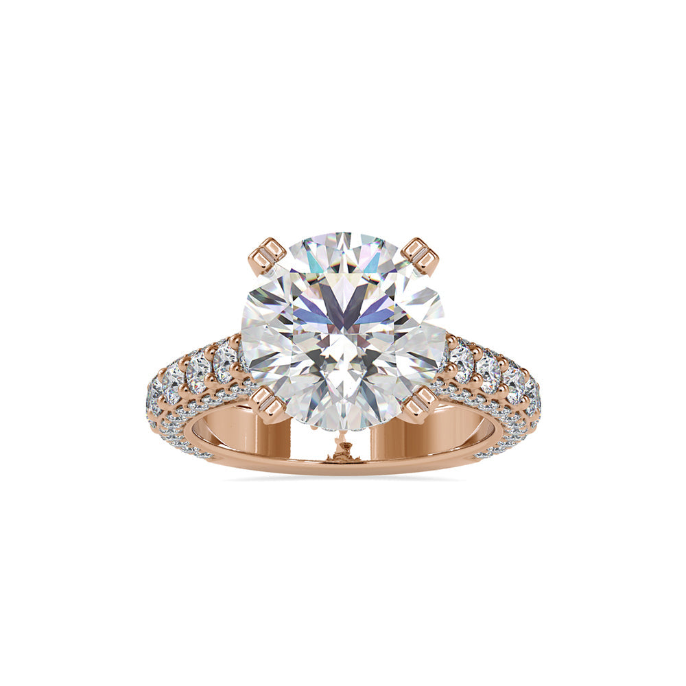 Hefty White Diamond Ring Rose gold