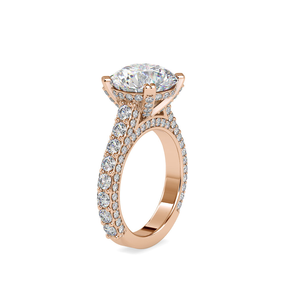 Hefty White Diamond Ring Rose gold