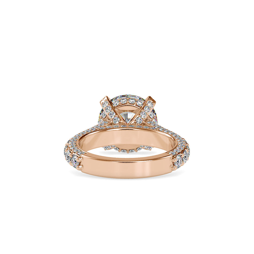 Hefty White Diamond Ring Rose gold