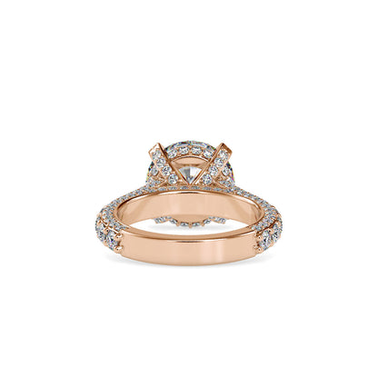 Hefty White Diamond Ring Rose gold