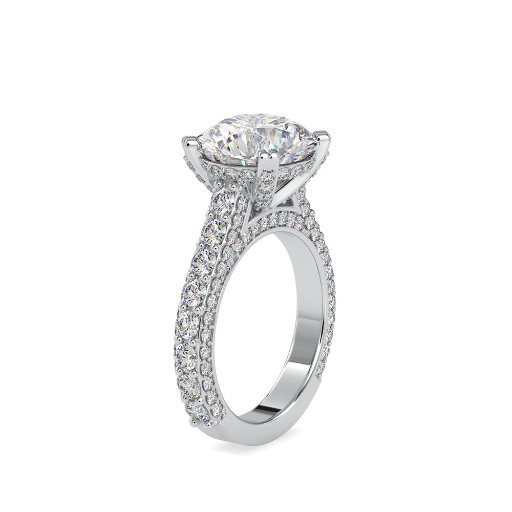 Hefty White Diamond Ring White gold