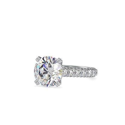 Hefty White Diamond Ring White gold