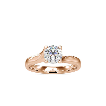 Arch Diamond Prong Engagement Ring Rose gold