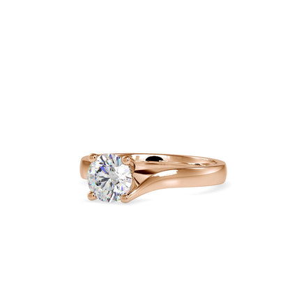 Arch Diamond Prong Engagement Ring Rose gold