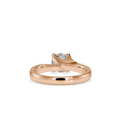 Arch Diamond Prong Engagement Ring Rose gold