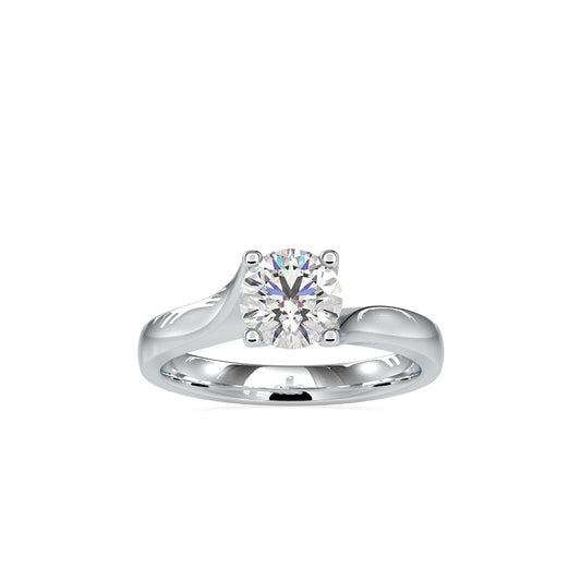 Arch Diamond Prong Engagement Ring White gold