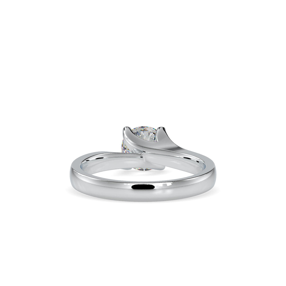 Arch Diamond Prong Engagement Ring White gold