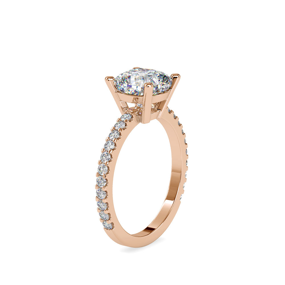 Tsag Prong Diamond Engagement Ring Rose gold