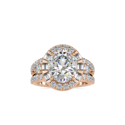 Supreme Diamond Halo Stone Ring Rose gold