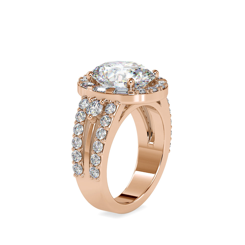 Supreme Diamond Halo Stone Ring Rose gold