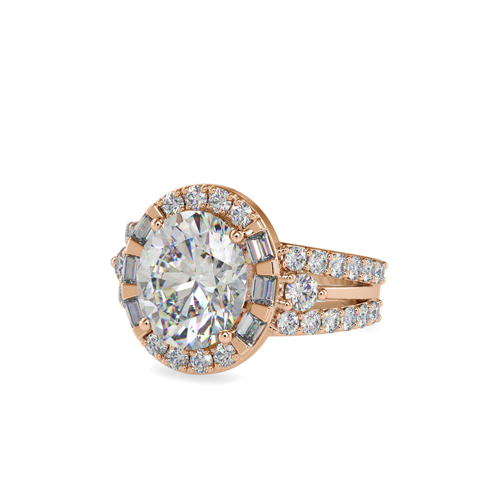 Supreme Diamond Halo Stone Ring Rose gold