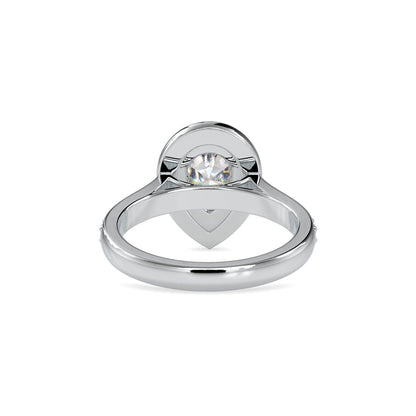 Empress Pear Stone Diamond Ring White gold