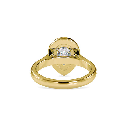 Empress Pear Stone Diamond Ring Yellow gold