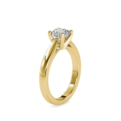 Ceres Round Diamond Ring Yellow gold