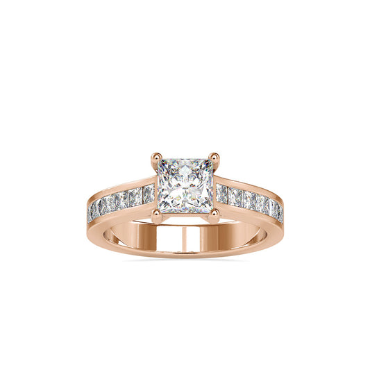 Gala Princess Prong Diamond Ring Rose gold