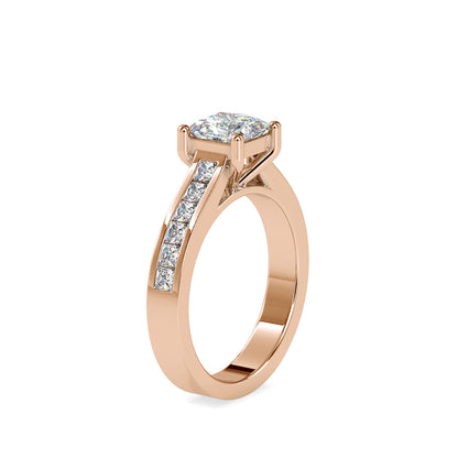 Gala Princess Prong Diamond Ring Rose gold