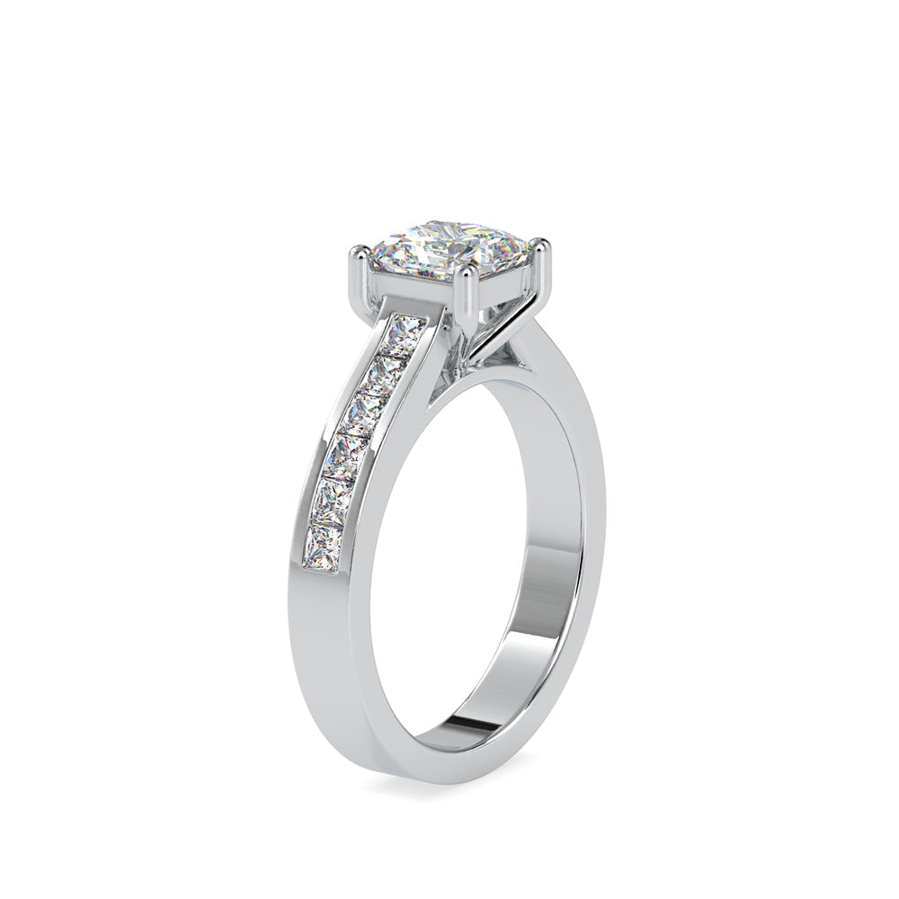 Gala Princess Prong Diamond Ring White gold