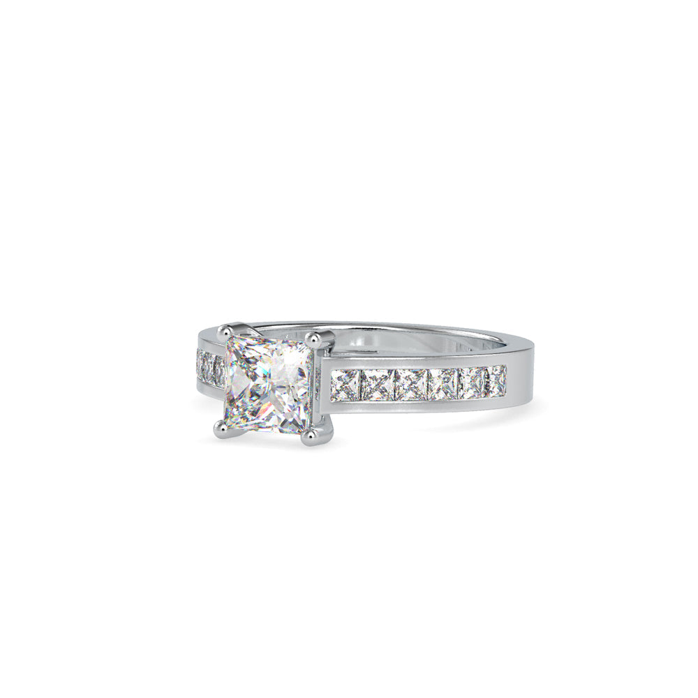 Gala Princess Prong Diamond Ring White gold