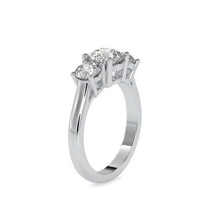 Vows Three Diamond Stone Ring White gold