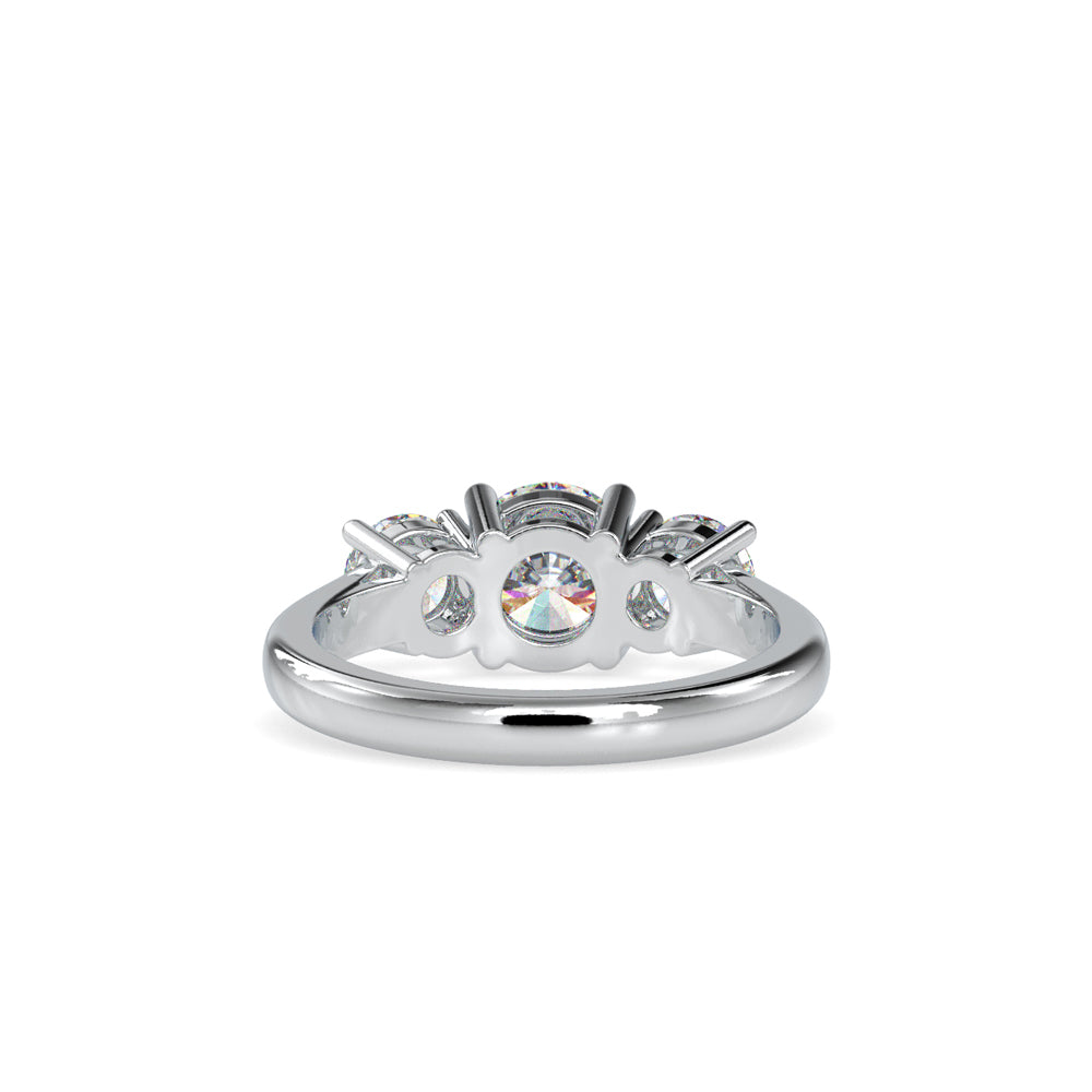 Vows Three Diamond Stone Ring Platinum