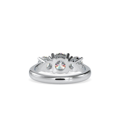 Vows Three Diamond Stone Ring Platinum