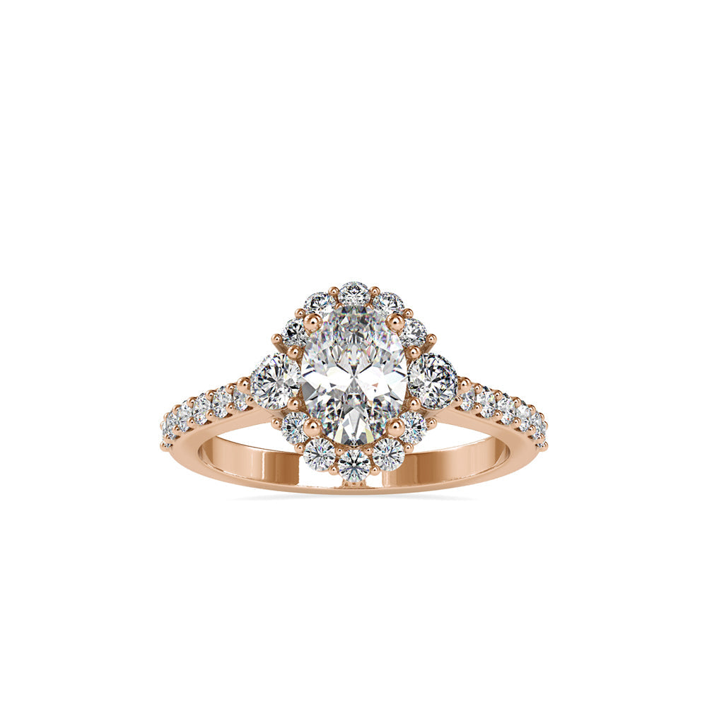 Dianty Stone Engagement Diamond Ring Rose gold