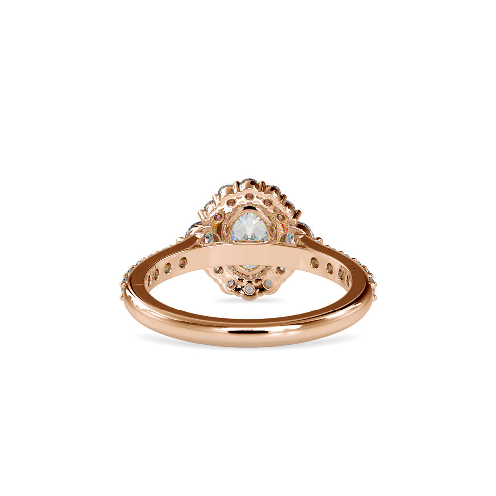 Dianty Stone Engagement Diamond Ring Rose gold