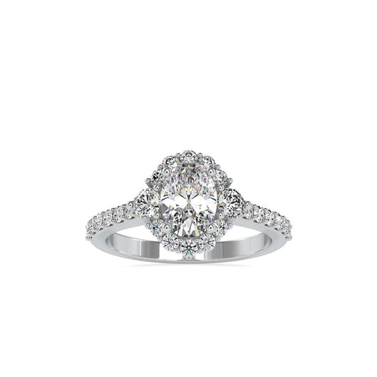 Dianty Stone Engagement Diamond Ring White gold