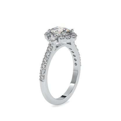 Dianty Stone Engagement Diamond Ring White gold