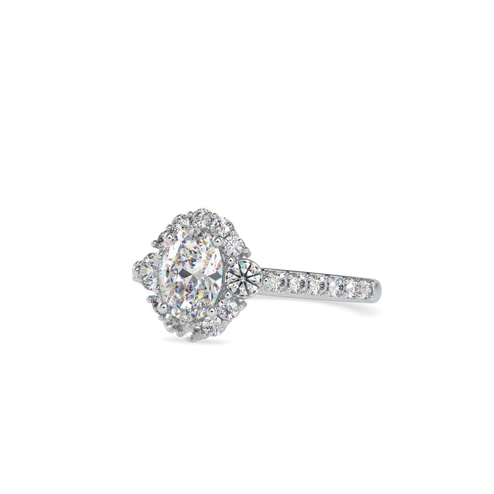 Dianty Stone Engagement Diamond Ring Platinum