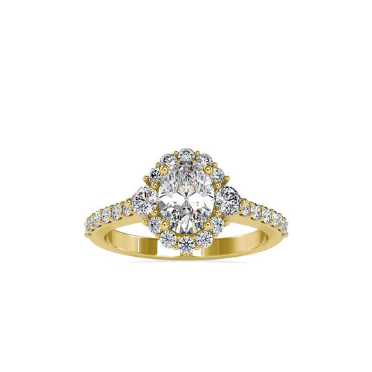 Dianty Stone Engagement Diamond Ring Yellow gold