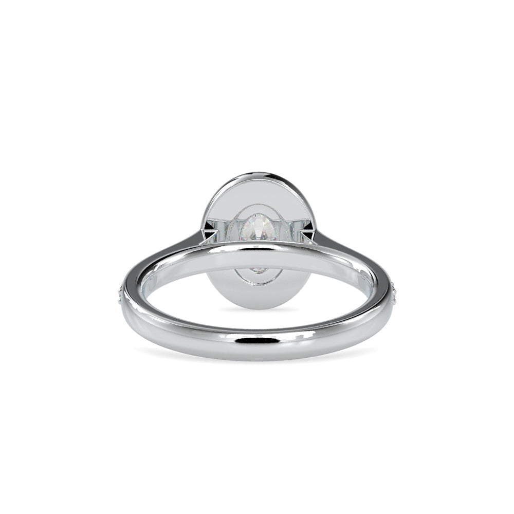 Tiara Halo Diamond Stone Ring White gold