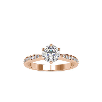 Palatial Stone Diamond Ring Rose gold