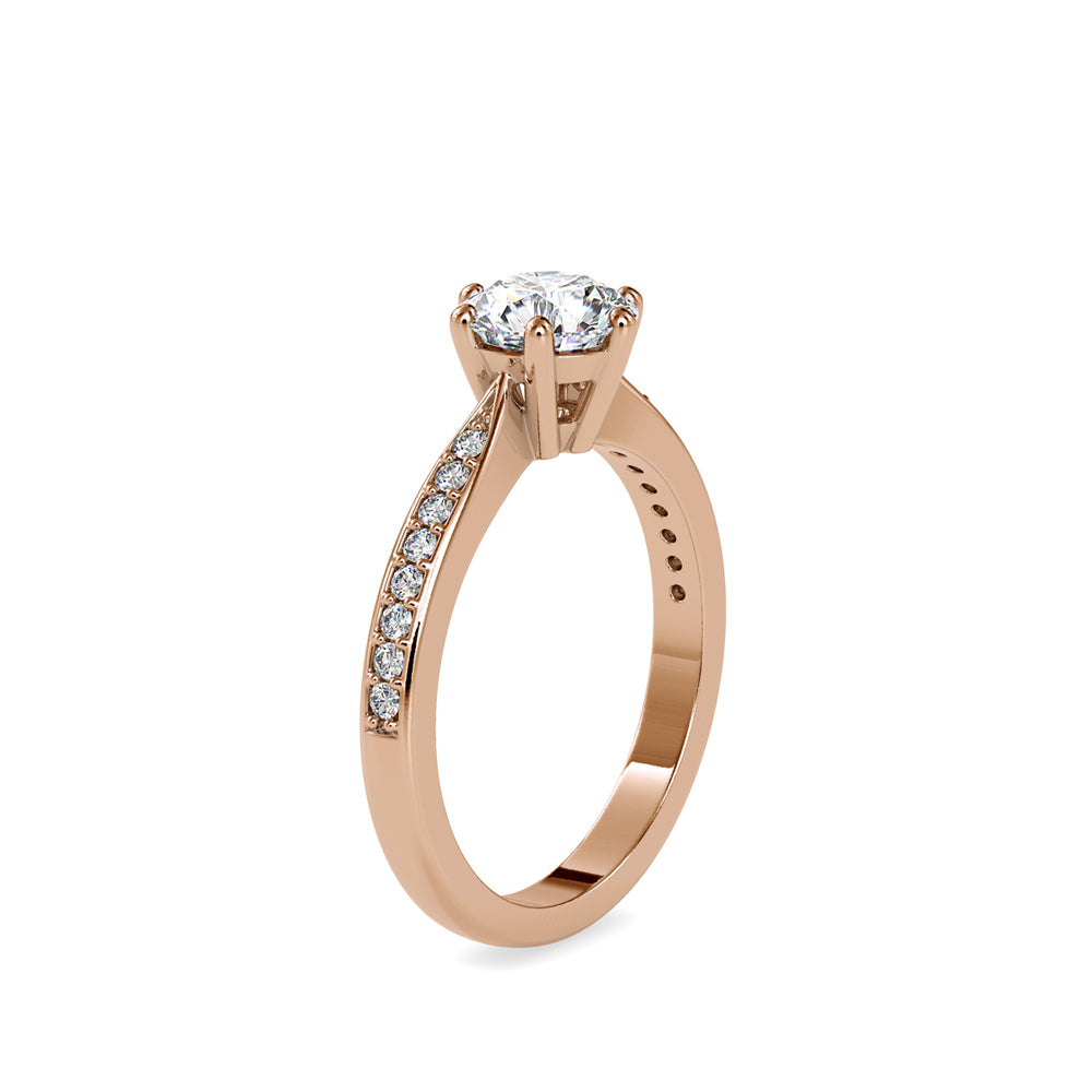 Palatial Stone Diamond Ring Rose gold