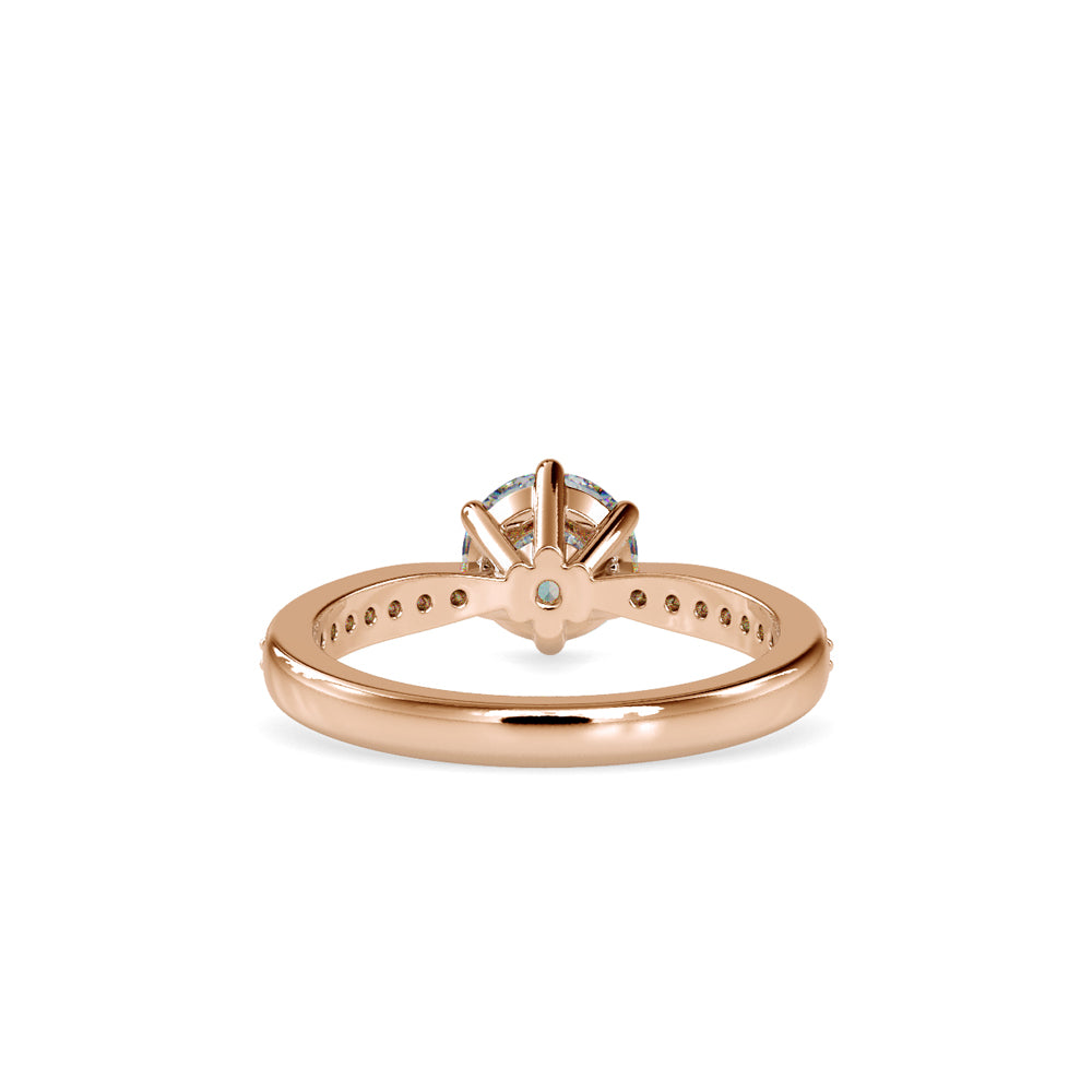 Palatial Stone Diamond Ring Rose gold