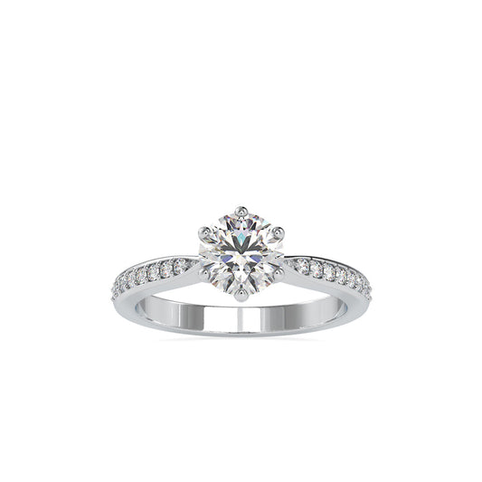 Palatial Stone Diamond Ring Platinum