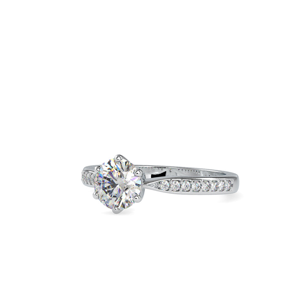 Palatial Stone Diamond Ring White gold