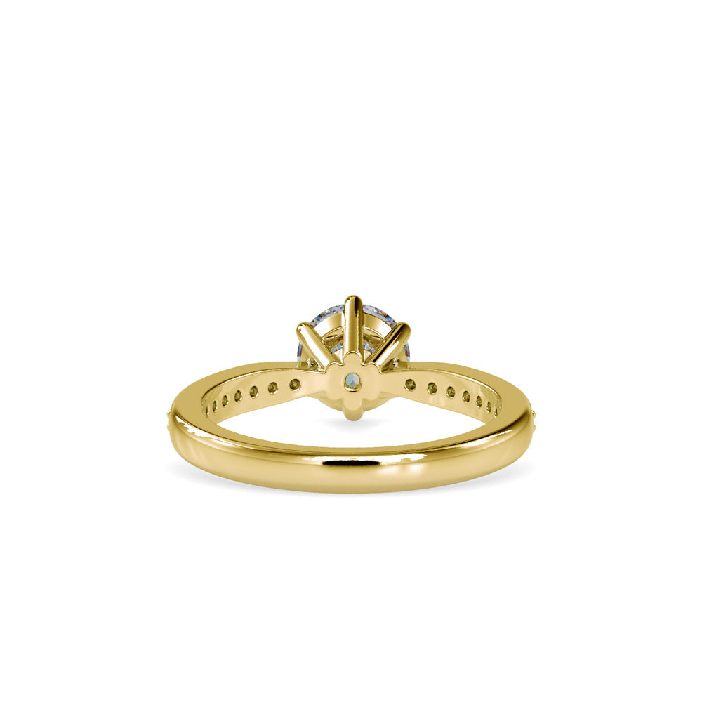 Palatial Stone Diamond Ring Yellow gold