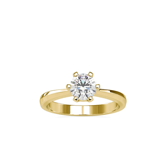 Baronial Diamond Stone Ring Yellow gold